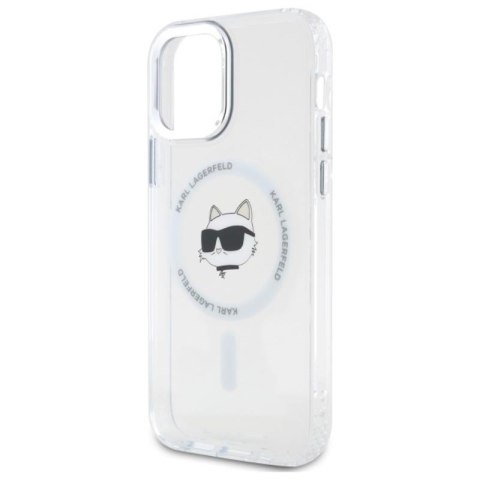 Karl Lagerfeld IML Metal Choupette Head MagSafe - Etui iPhone 12 / iPhone 12 Pro (biały) Karl Lagerfeld IML Metal Choupette Head MagSafe - Etui iPhone 12 / iPhone 12 Pro (biały)