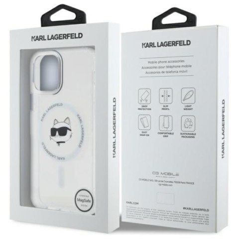 Karl Lagerfeld IML Metal Choupette Head MagSafe - Etui iPhone 12 / iPhone 12 Pro (biały) Karl Lagerfeld IML Metal Choupette Head MagSafe - Etui iPhone 12 / iPhone 12 Pro (biały)