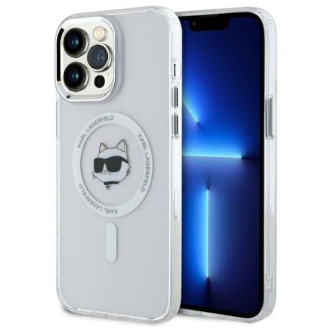 Karl Lagerfeld IML Metal Choupette Head MagSafe - Etui iPhone 13 Pro Max (biały) Karl Lagerfeld IML Metal Choupette Head MagSafe - Etui iPhone 13 Pro Max (biały)