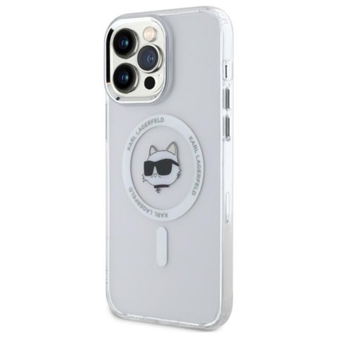 Karl Lagerfeld IML Metal Choupette Head MagSafe - Etui iPhone 13 Pro Max (biały) Karl Lagerfeld IML Metal Choupette Head MagSafe - Etui iPhone 13 Pro Max (biały)