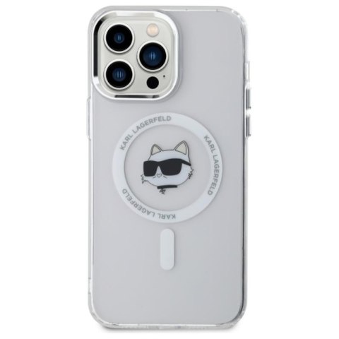 Karl Lagerfeld IML Metal Choupette Head MagSafe - Etui iPhone 13 Pro Max (biały) Karl Lagerfeld IML Metal Choupette Head MagSafe - Etui iPhone 13 Pro Max (biały)