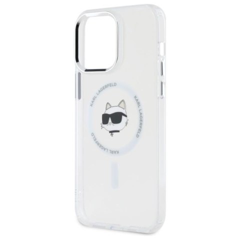 Karl Lagerfeld IML Metal Choupette Head MagSafe - Etui iPhone 13 Pro Max (biały) Karl Lagerfeld IML Metal Choupette Head MagSafe - Etui iPhone 13 Pro Max (biały)