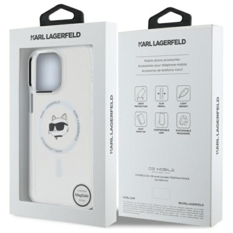 Karl Lagerfeld IML Metal Choupette Head MagSafe - Etui iPhone 13 Pro Max (biały) Karl Lagerfeld IML Metal Choupette Head MagSafe - Etui iPhone 13 Pro Max (biały)