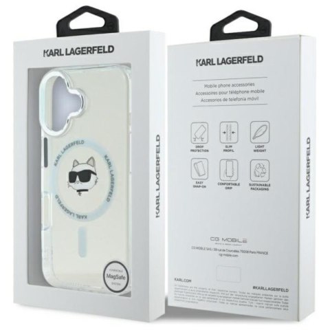 Karl Lagerfeld IML Metal Choupette Head MagSafe - Etui iPhone 16 Plus (biały) Karl Lagerfeld IML Metal Choupette Head MagSafe - Etui iPhone 16 Plus (biały)