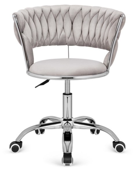 Krzesło obrotowe warkocz TRECCIA OFFICE GREY VELVET Krzesło obrotowe warkocz TRECCIA OFFICE GREY VELVET