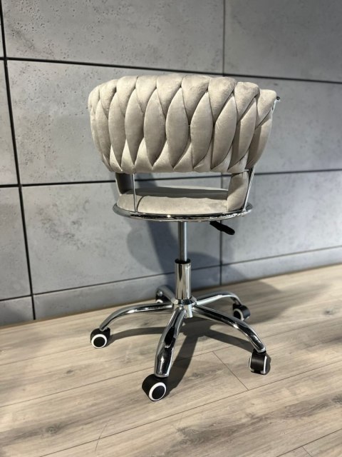 Krzesło obrotowe warkocz TRECCIA OFFICE GREY VELVET Krzesło obrotowe warkocz TRECCIA OFFICE GREY VELVET