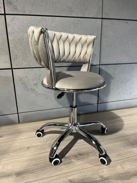 Krzesło obrotowe warkocz TRECCIA OFFICE GREY VELVET Krzesło obrotowe warkocz TRECCIA OFFICE GREY VELVET