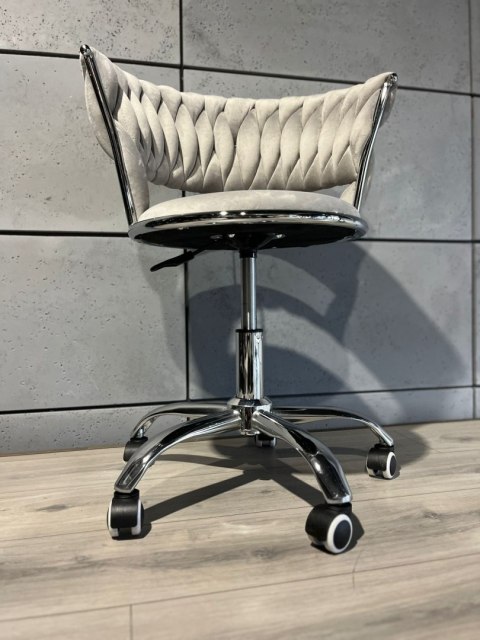 Krzesło obrotowe warkocz TRECCIA OFFICE GREY VELVET Krzesło obrotowe warkocz TRECCIA OFFICE GREY VELVET