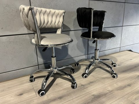 Krzesło obrotowe warkocz TRECCIA OFFICE GREY VELVET Krzesło obrotowe warkocz TRECCIA OFFICE GREY VELVET