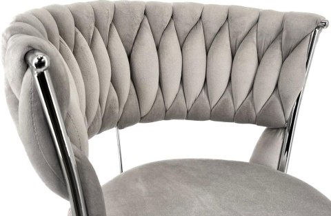 Krzesło obrotowe warkocz TRECCIA OFFICE GREY VELVET Krzesło obrotowe warkocz TRECCIA OFFICE GREY VELVET