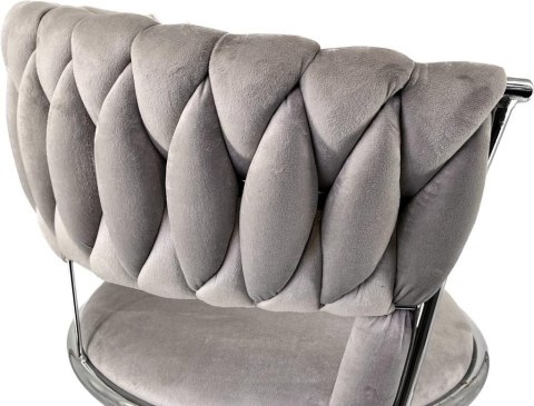 Krzesło obrotowe warkocz TRECCIA OFFICE GREY VELVET Krzesło obrotowe warkocz TRECCIA OFFICE GREY VELVET