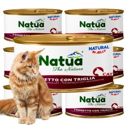 KARMA MOKRA DLA KOTA Natua puszka 6x 85g Natural tuńczyk z barweną ZESTAW