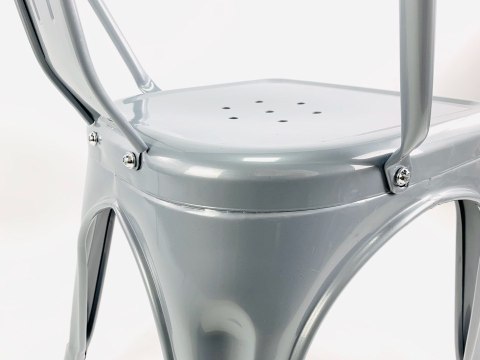 Krzesło metalowe loft CORSICA LIGHT GREY - II GATUNEK Krzesło metalowe loft CORSICA LIGHT GREY - II GATUNEK