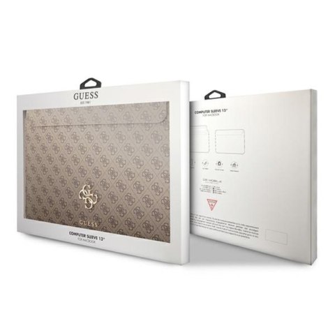 Guess 4G Big Metal Logo Computer Sleeve - Etui na notebooka 13" (brązowy) Guess 4G Big Metal Logo Computer Sleeve - Etui na notebooka 13" (brązowy)