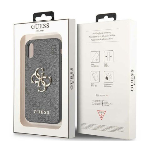 Guess 4G Big Metal Logo - Etui iPhone X (szary) Guess 4G Big Metal Logo - Etui iPhone X (szary)