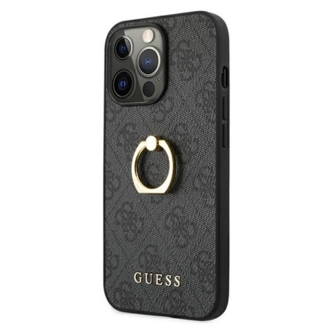 Guess 4G Ring Case - Etui iPhone 13 Pro (szary) Guess 4G Ring Case - Etui iPhone 13 Pro (szary)