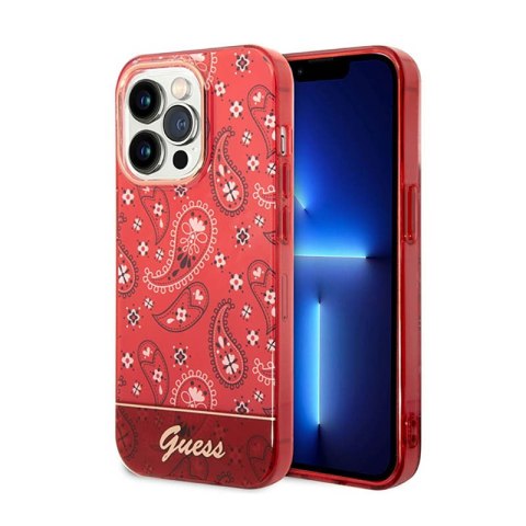 Guess Bandana Paisley - Etui iPhone 14 Pro Max (czerwony) Guess Bandana Paisley - Etui iPhone 14 Pro Max (czerwony)