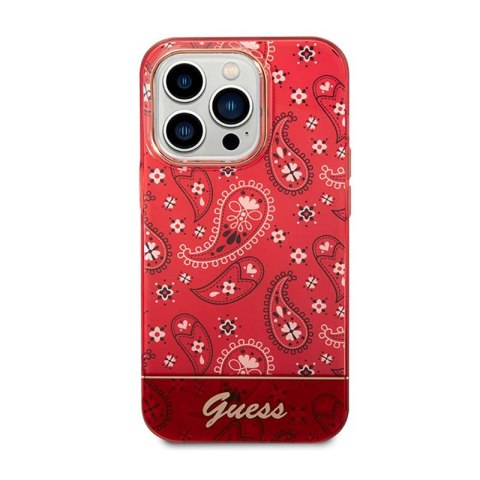 Guess Bandana Paisley - Etui iPhone 14 Pro Max (czerwony) Guess Bandana Paisley - Etui iPhone 14 Pro Max (czerwony)