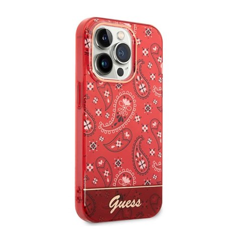 Guess Bandana Paisley - Etui iPhone 14 Pro Max (czerwony) Guess Bandana Paisley - Etui iPhone 14 Pro Max (czerwony)