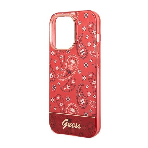 Guess Bandana Paisley - Etui iPhone 14 Pro Max (czerwony) Guess Bandana Paisley - Etui iPhone 14 Pro Max (czerwony)
