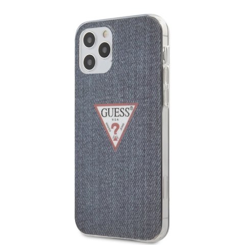 Guess Denim Triangle Dk - Etui iPhone 12 / iPhone 12 Pro (granatowy) Guess Denim Triangle Dk - Etui iPhone 12 / iPhone 12 Pro (granatowy)