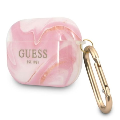 Guess Marble Est. - Etui Airpods Pro (różowy) Guess Marble Est. - Etui Airpods Pro (różowy)