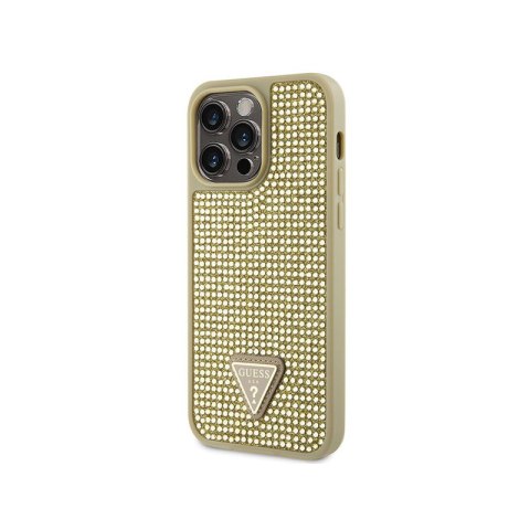 Guess Rhinestone Triangle - Etui iPhone 14 Pro Max (złoty) Guess Rhinestone Triangle - Etui iPhone 14 Pro Max (złoty)