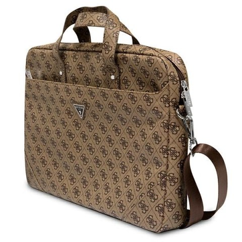 Guess Saffiano 4G Triangle Logo Computer Bag - Torba na notebooka 16" (brązowy) Guess Saffiano 4G Triangle Logo Computer Bag - Torba na notebooka 16" (brązowy)