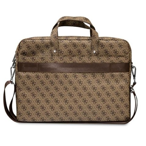 Guess Saffiano 4G Triangle Logo Computer Bag - Torba na notebooka 16" (brązowy) Guess Saffiano 4G Triangle Logo Computer Bag - Torba na notebooka 16" (brązowy)