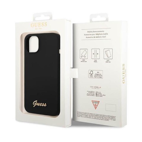 Guess Silicone Vintage - Etui iPhone 14 (czarny) Guess Silicone Vintage - Etui iPhone 14 (czarny)