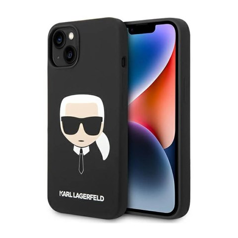 Karl Lagerfeld Silicone Ikonik Karl`s Head - Etui iPhone 14 (czarny) Karl Lagerfeld Silicone Ikonik Karl`s Head - Etui iPhone 14 (czarny)