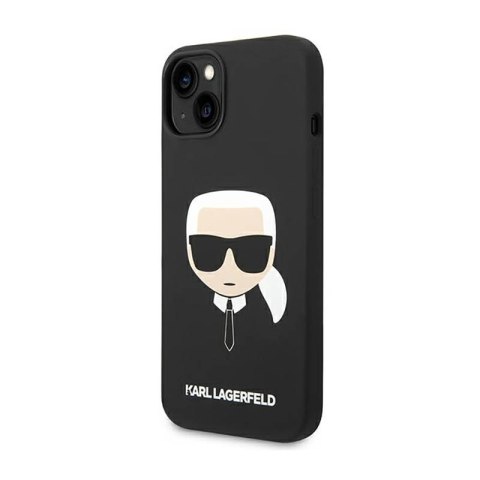 Karl Lagerfeld Silicone Ikonik Karl`s Head - Etui iPhone 14 (czarny) Karl Lagerfeld Silicone Ikonik Karl`s Head - Etui iPhone 14 (czarny)