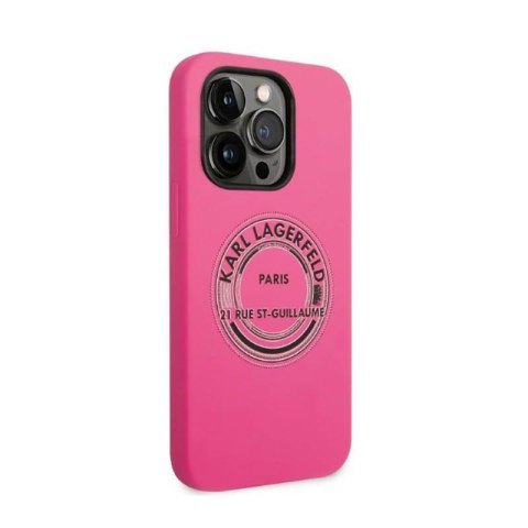 Karl Lagerfeld Silicone RSG - Etui iPhone 14 Pro (różowy) Karl Lagerfeld Silicone RSG - Etui iPhone 14 Pro (różowy)