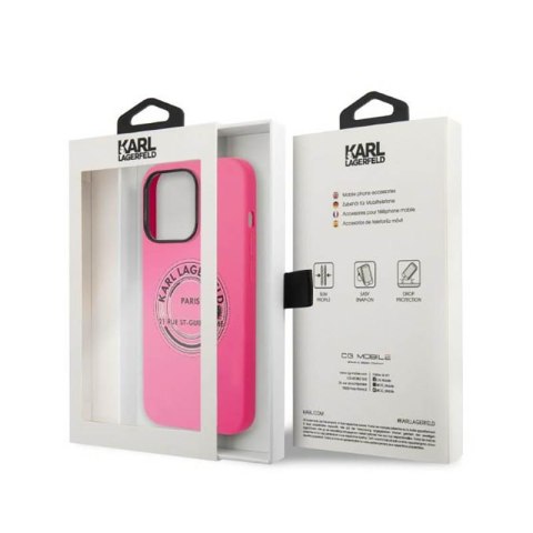 Karl Lagerfeld Silicone RSG - Etui iPhone 14 Pro (różowy) Karl Lagerfeld Silicone RSG - Etui iPhone 14 Pro (różowy)