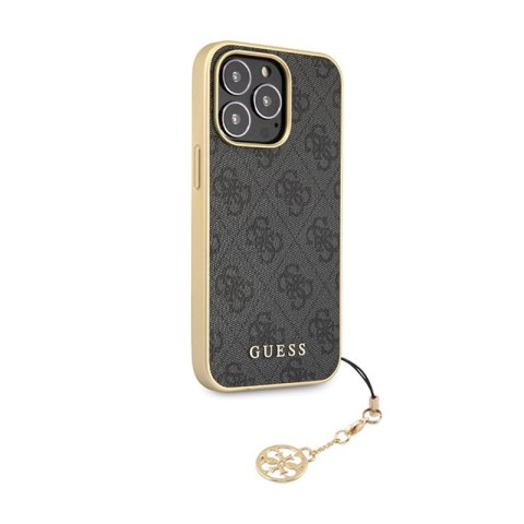 Guess 4G Charms Collection - Etui iPhone 14 Pro (szary) Guess 4G Charms Collection - Etui iPhone 14 Pro (szary)