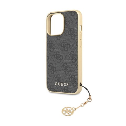 Guess 4G Charms Collection - Etui iPhone 14 Pro (szary) Guess 4G Charms Collection - Etui iPhone 14 Pro (szary)
