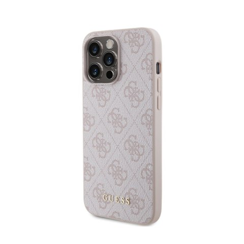 Guess 4G Metal Gold Logo - Etui iPhone 15 Pro Max (różowy) Guess 4G Metal Gold Logo - Etui iPhone 15 Pro Max (różowy)