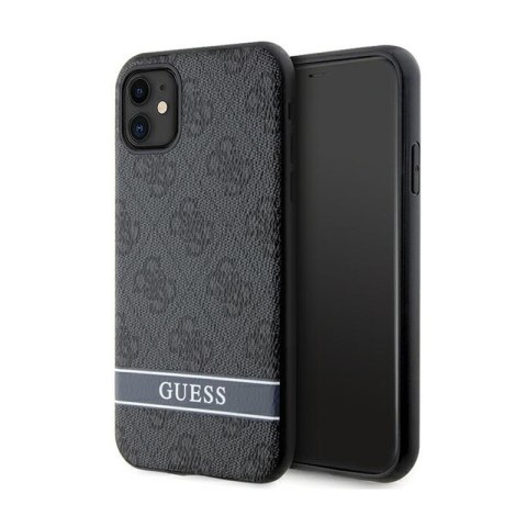 Guess 4G Printed Stripe - Etui iPhone 11 / iPhone XR (szary) Guess 4G Printed Stripe - Etui iPhone 11 / iPhone XR (szary)