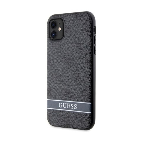 Guess 4G Printed Stripe - Etui iPhone 11 / iPhone XR (szary) Guess 4G Printed Stripe - Etui iPhone 11 / iPhone XR (szary)