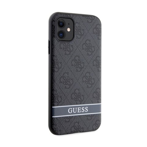 Guess 4G Printed Stripe - Etui iPhone 11 / iPhone XR (szary) Guess 4G Printed Stripe - Etui iPhone 11 / iPhone XR (szary)