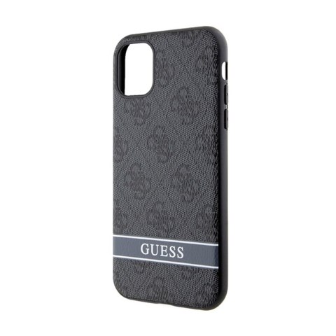 Guess 4G Printed Stripe - Etui iPhone 11 / iPhone XR (szary) Guess 4G Printed Stripe - Etui iPhone 11 / iPhone XR (szary)