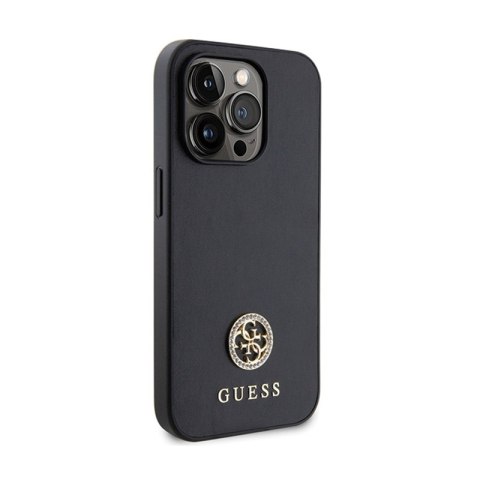 Guess 4G Strass Metal Logo - Etui iPhone 15 Pro Max (czarny) Guess 4G Strass Metal Logo - Etui iPhone 15 Pro Max (czarny)