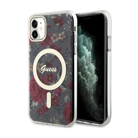 Guess Flower MagSafe - Etui iPhone 11 (Zielony) Guess Flower MagSafe - Etui iPhone 11 (Zielony)