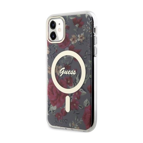 Guess Flower MagSafe - Etui iPhone 11 (Zielony) Guess Flower MagSafe - Etui iPhone 11 (Zielony)