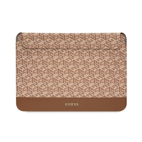 Guess GCube Stripes Computer Sleeve - Etui na notebooka 16" (brązowy) Guess GCube Stripes Computer Sleeve - Etui na notebooka 16" (brązowy)