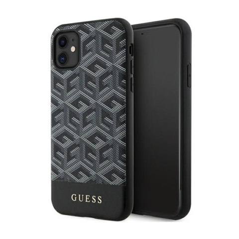 Guess GCube Stripes MagSafe - Etui iPhone 11 (Czarny) Guess GCube Stripes MagSafe - Etui iPhone 11 (Czarny)