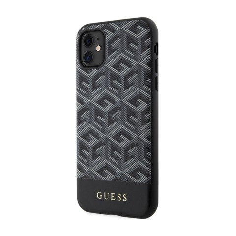 Guess GCube Stripes MagSafe - Etui iPhone 11 (Czarny) Guess GCube Stripes MagSafe - Etui iPhone 11 (Czarny)