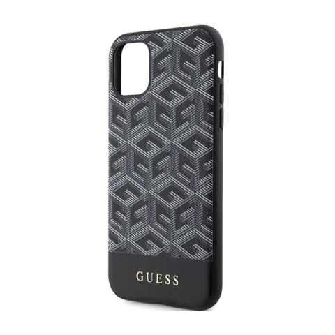 Guess GCube Stripes MagSafe - Etui iPhone 11 (Czarny) Guess GCube Stripes MagSafe - Etui iPhone 11 (Czarny)