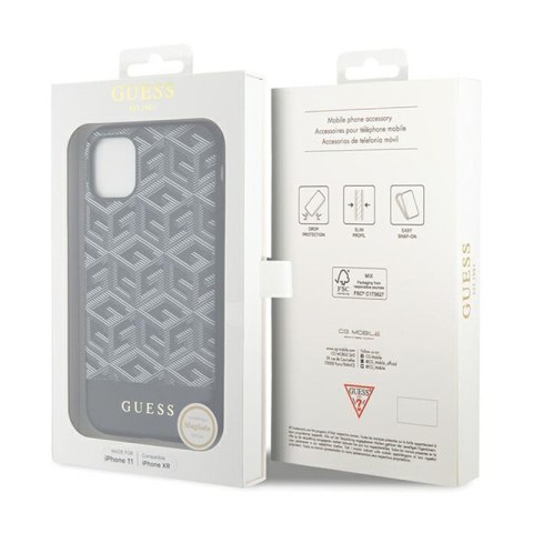 Guess GCube Stripes MagSafe - Etui iPhone 11 (Czarny) Guess GCube Stripes MagSafe - Etui iPhone 11 (Czarny)