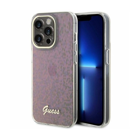 Guess IML Faceted Mirror Disco Iridescent - Etui iPhone 15 Pro Max (różowy) Guess IML Faceted Mirror Disco Iridescent - Etui iPhone 15 Pro Max (różowy)